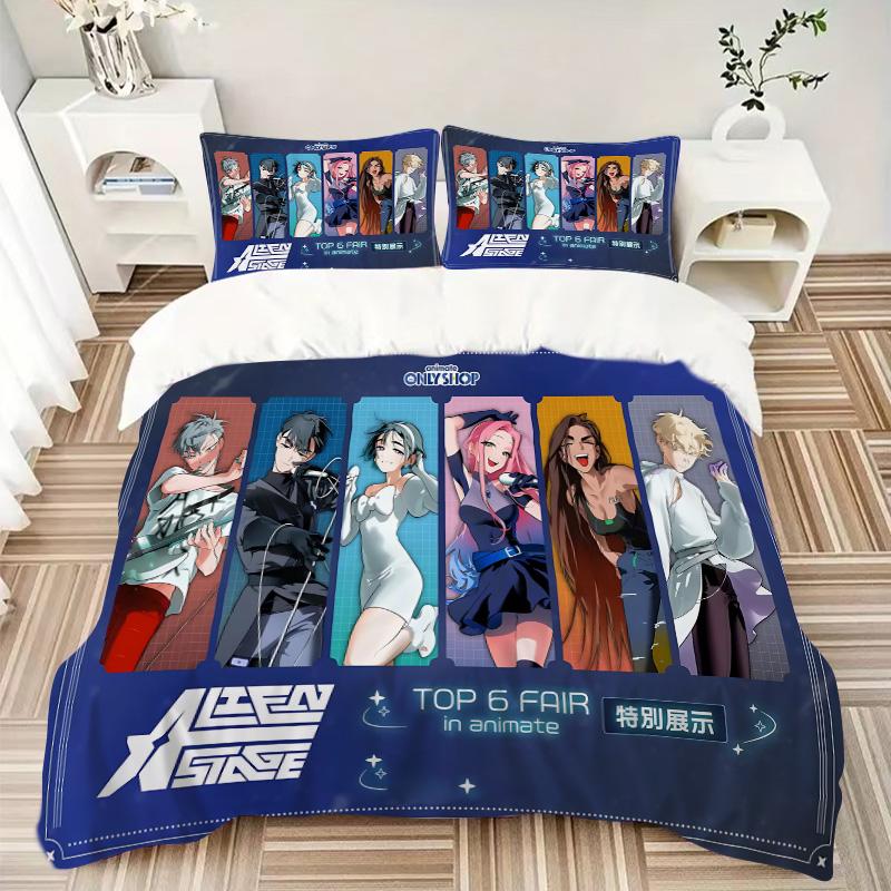 Anime Characters Showcase Print 3Pcs Bedding Setduvet Cover With 2 Bedropillowcase Home Birthday Gift