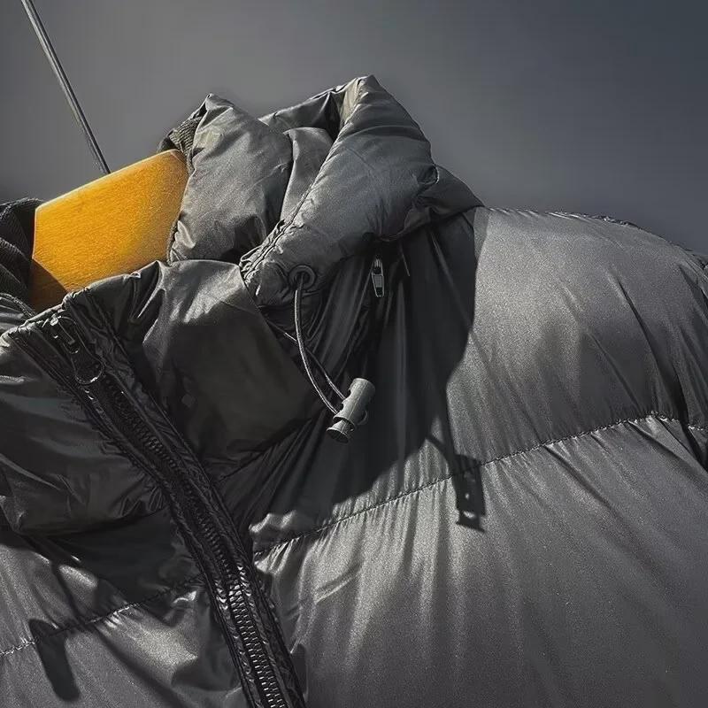 2023 Unisex Schwarze Glänzende Waschbare Daunenjacke - Kältebeständiger & Warmer Wintermantel