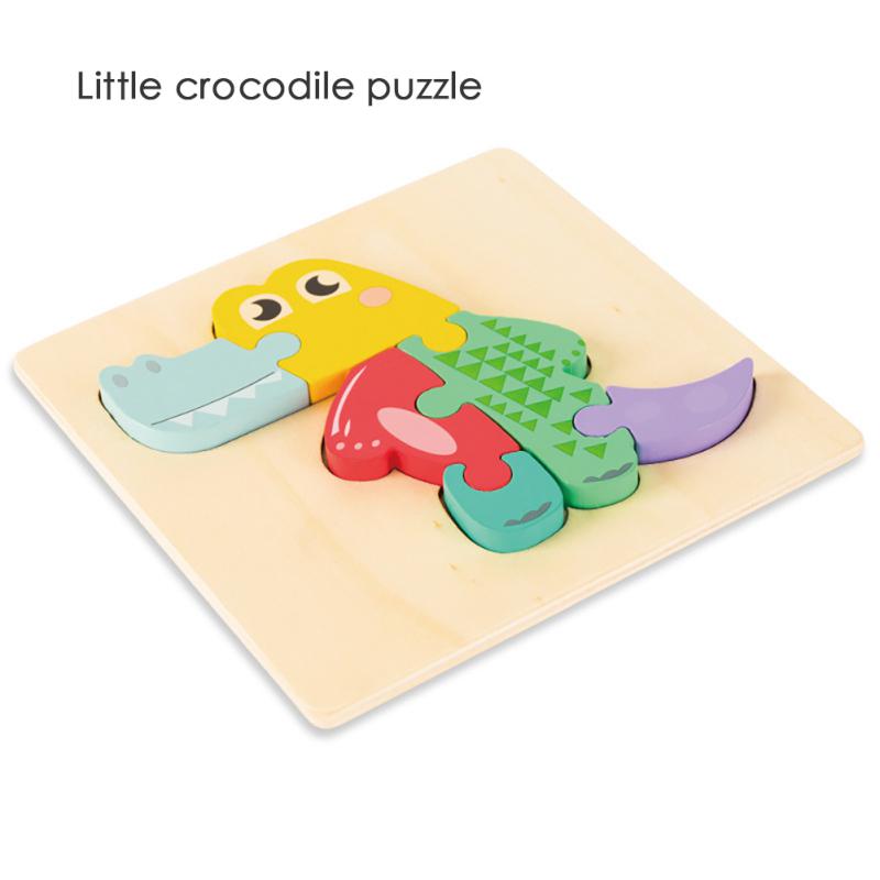 Buy Wooden 3d Puzzle Baby Toys Cartoon Intelligence Kids Colorful ...