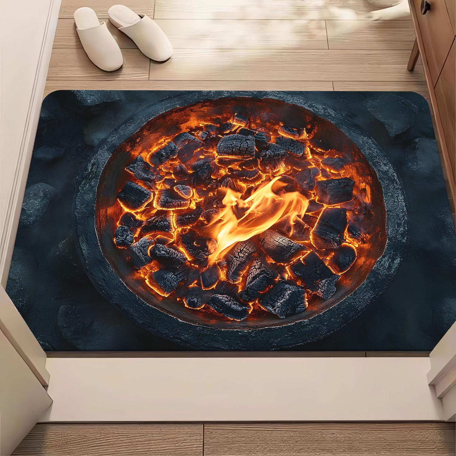

Creative 3D Copper Pot Design Non-Slip Floor Mat, Decorative Rug for Bathroom, Bedroom, and Living Room Holiday Decor 40x60cm