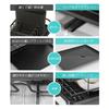 MERRYBOX Dish Automatic Kitchen Washing Dish Drying Drainer with Wide Large 3 Compartment Cookware Holder Drainer, Rust-Proof, Drain, Drainer, Black,