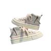 Canvas Shoes Women's 2025 New Spring Students Casual Breathable Non-slip Sports Mid-help Thick-soled Muffin Little White Board Shoes