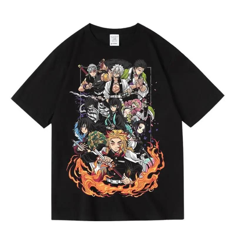 Two-dimensional Animation Ghost Extermination Blade Post Cartoon Peripheral Printing Summer Men's and Women's T-shirts
