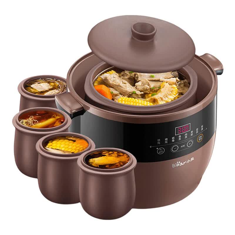 Электрическая мультиварка Bear DDZ-B45Z1 4,5 л из фиолетовой глины, штекер CN (адаптер в комплекте)