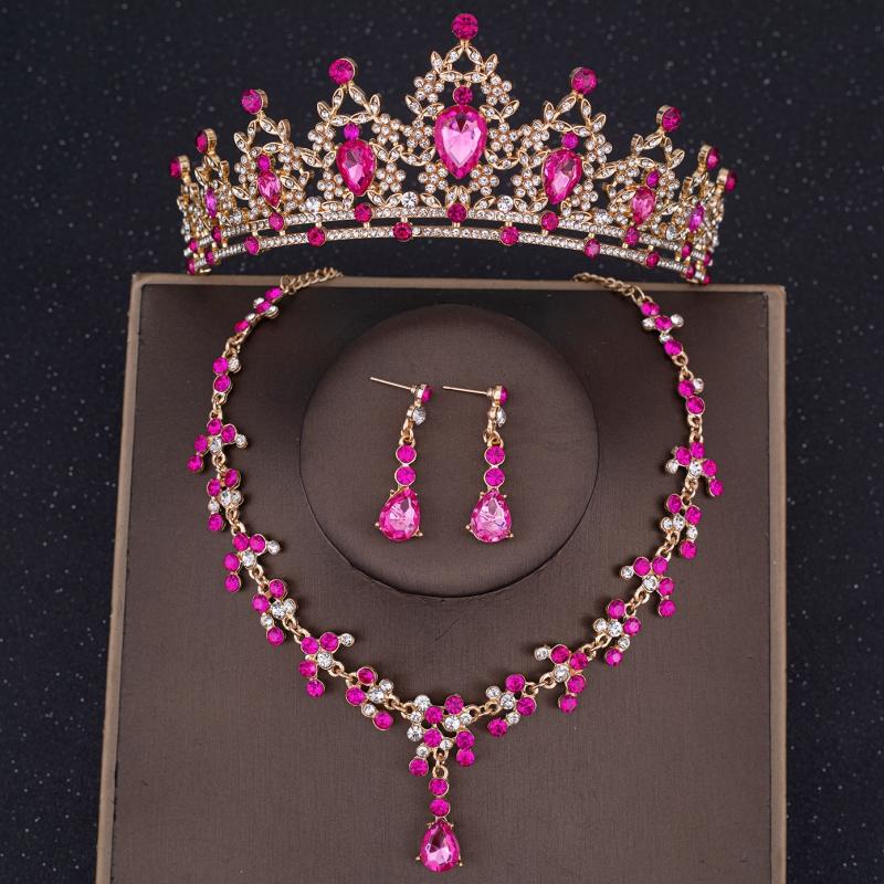 Baroque Crystal Tiaras And Crowns Rhinestone Bridal Jewelry Set Bridal Wedding Hair Accessories Jewelry Crown Tiara For Women