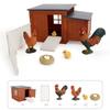 Chicken Rabbit Simulation Farm Toy Puppy Figurine Ranch Model Toy  Playset For Kids