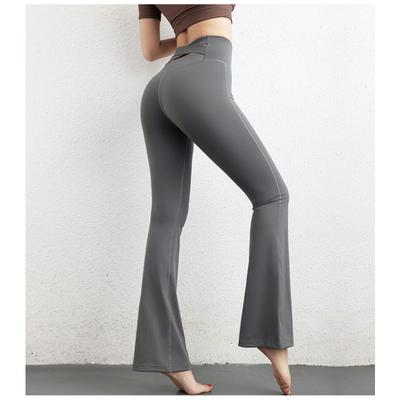 Cross Back Taille Nude Sporthose Damen Sinnlich Hohe Taille Slim Schnelltrocknend Ausgestellt Hüftanhebung Bauchweg Fitnesshose Sexy Hose Skinny Leggings