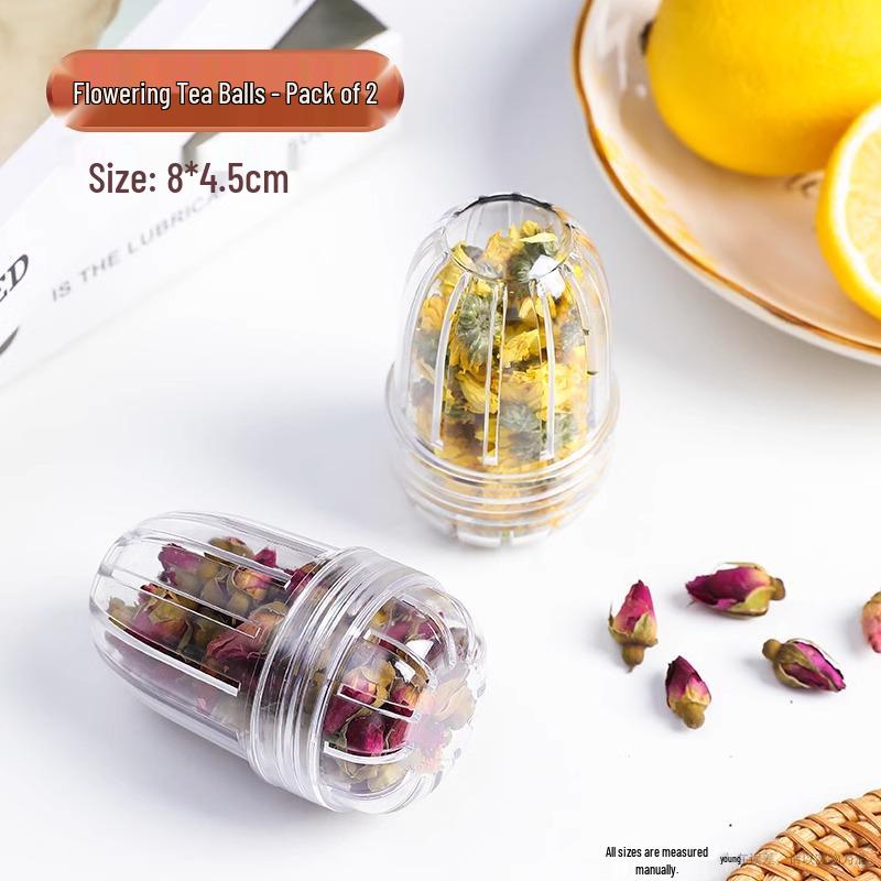 Flower Tea Infuser Ball and Strainer with Insulated Portable Cup