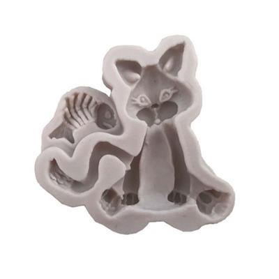 Stampo in silicone da cucina fai da te simpatico gatto con pesce fondente torta al cioccolato strumento di cottura