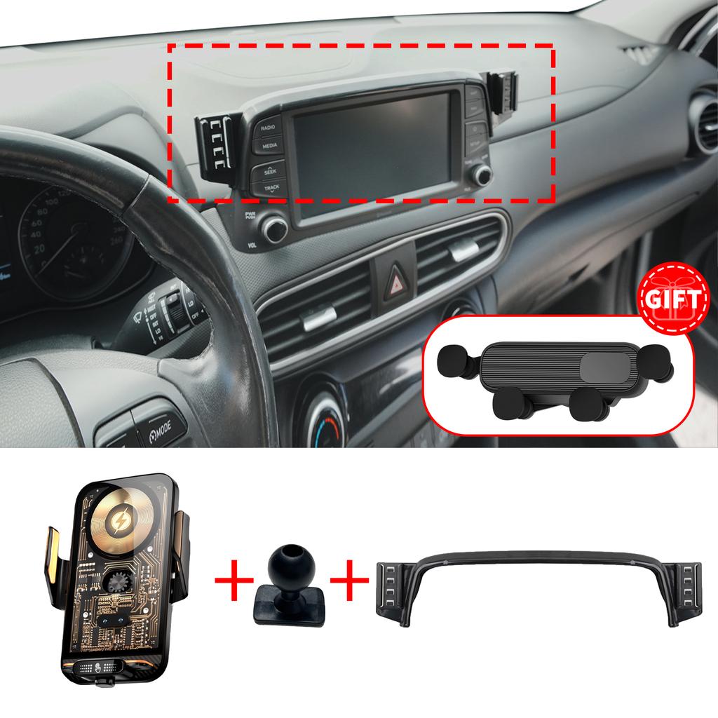For Hyundai Kona 2017 2018 RHD LHD Integrated Screen Mount Phone Holder Mount Car Accessoires