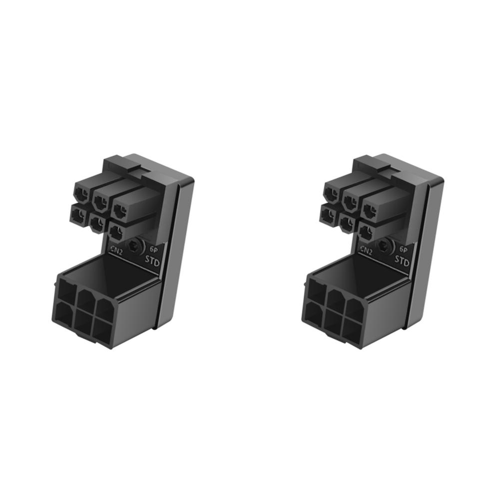 1-5Pcs Graphics Card Power Adapter ATX 8Pin 6Pin Female to 8Pin 6Pin Male 180 Degree Angled Power Adapter for Desktops GPU