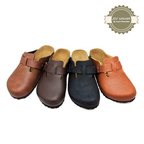 Joy Walker Women's Flat Sandals, Casual Comfort Sandals, Brown, Size 37 (109P), Size 23.5cm