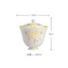 100ml White Porcelain Pure Hand Painted Osmanthus Lid Bowl Creative Handmade Ceramic Tea Bowl  Kung Fu Tea Set Tea Art Supplies