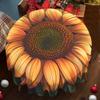 Vibrant Sunflower Pattern Tablecloth - Easy-Clean PolyestPicnic Accessorieser, Perfect for Picnics, Camping, Weddings, Parties, Christmas