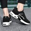 Suede Sneakers for Women Size 42 Wedge Platform Black Female Air Cushion Road Running Shoes Lightweight Breathable Casual Sports