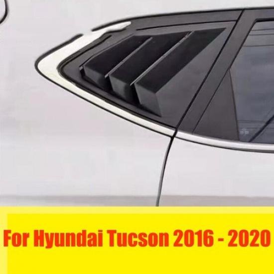 For Hyundai Tucson 2016- 2Pcs Carbon Fiber Car Rear Blinds Louvers Cover