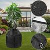 Oxford Cloth Plant Insulation Cover Breathable Thermal Pot Protector For Garden Shrub Trees Reusable Black Winter Plant Cover
