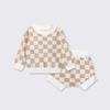 Infant Woolen Knitted Plaid Cotton Sweater Set