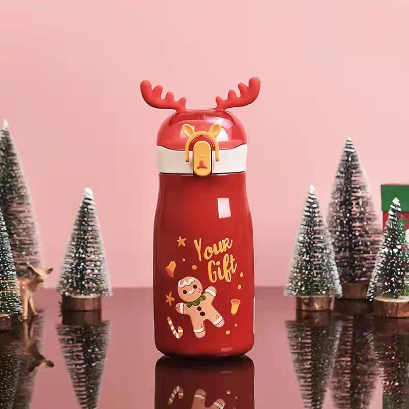 300ML Cartoon Thermos Cup Bottle Stainless Steel Vacuum Flasks Thermo Cup Coffee Tea Travel Thermocup For New Years Gift