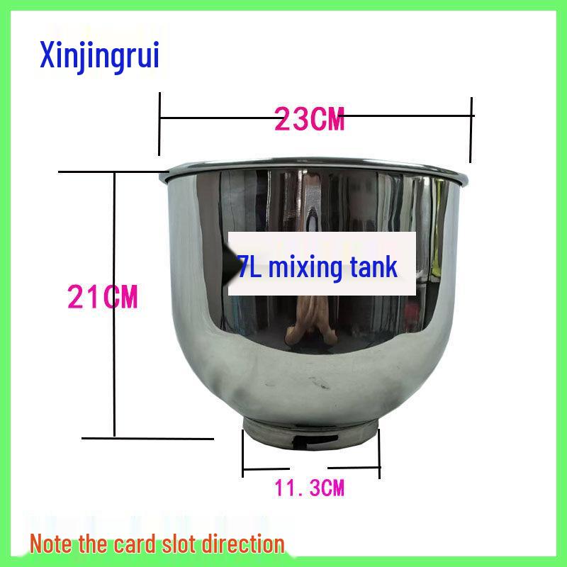 7L Stainless Steel Multi-Function Chef Machine: Fresh Milk, Egg Beating, Dough Kneading & Mixing Bowl.