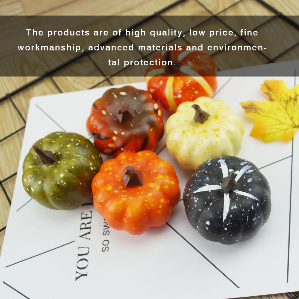 6pcs Artificial Pumpkin Halloween Decor Ulation Vegetable Home Party Foam Pumpkin Ornament