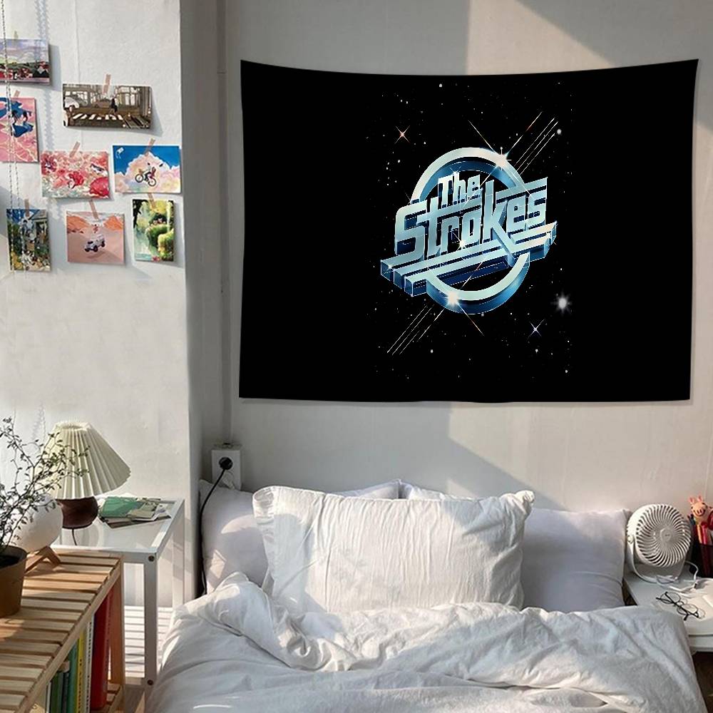 Rock Band The SStrokes Printed Large Wall Tapestry Indian Buddha Wall Decoration Witchcraft Bohemian Hippie Wall Art Decor