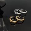 [Plain Gold Yayun] Retro Light Luxury High-End Open Ring Women'S Niche Wheat Ear Brushed Medieval Stacked Accessories