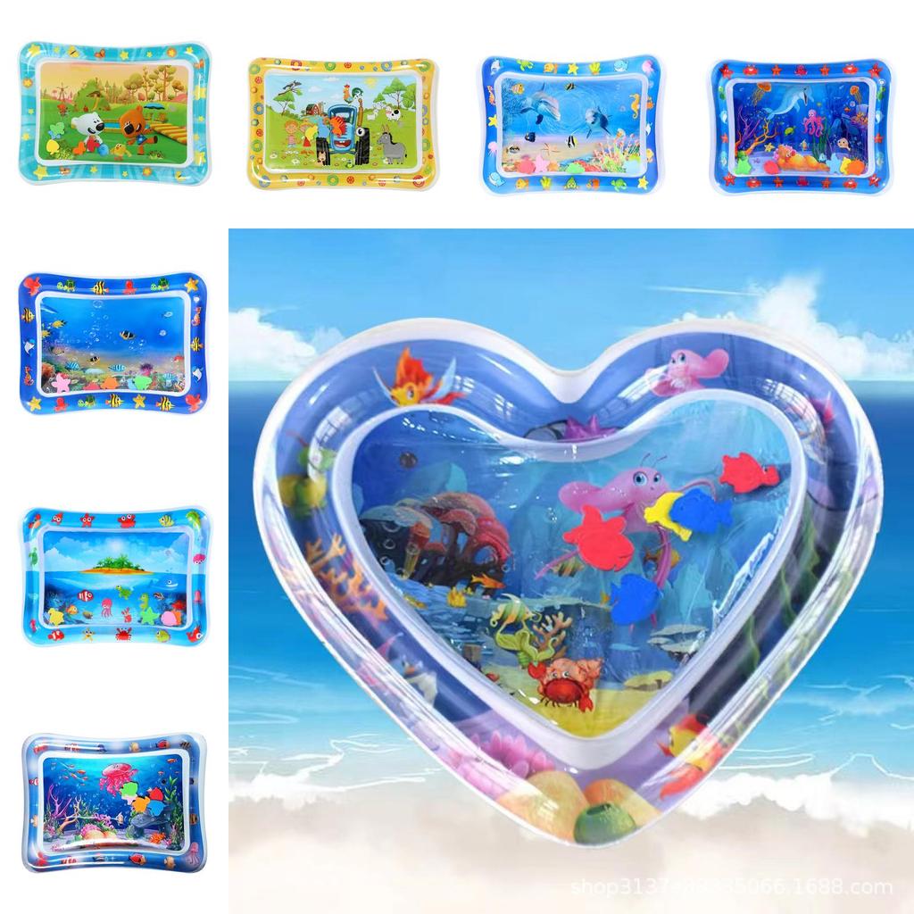 Colorful Inflatable Water Play Mat For Babies Pvc Material Variety Of Designs