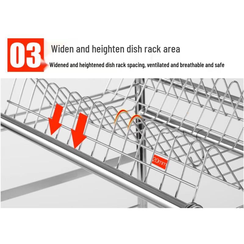 Double-Layer Kitchen Sink Dish Drying Rack