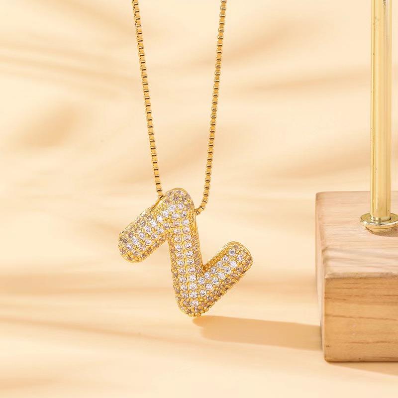 

26 букв ожерелье женское легкое роскошное старое универсальное микро-инкрустированное циркониевое кулон ювелирное изделие