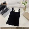 Winter Women Thermal Vest with Chest Pads Seamless Velvet-lined Fast Temperature Lock Heating Slim Fit Elastic Sleeveless Inner Wear Bottoming Tank