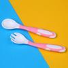 Baby Spoon and Fork Set Travel Case Bendable & Non-Slip Handle Baby Training Spoon with Storage Box Portable Baby Tableware for Babies Infants Toddler