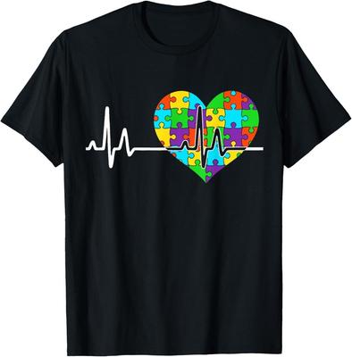 Love Heart Puzzle Acceptance Men Women Kids Autism Awareness T-Shirt Unisex T-Shirt