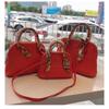 New lychee pattern platinum bag first layer cowhide shell bag single shoulder oblique span leather portable bowling women's bag