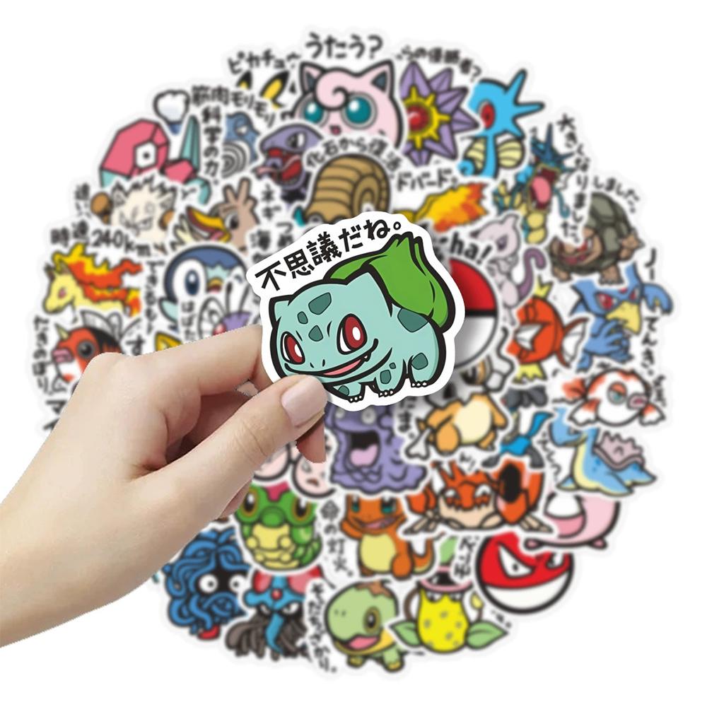 10/30/56pcs Cute Anime Stickers Cartoon Pikachu Decal DIY Laptop Phone Case Water Bottle Car Graffiti Decoration Sticker