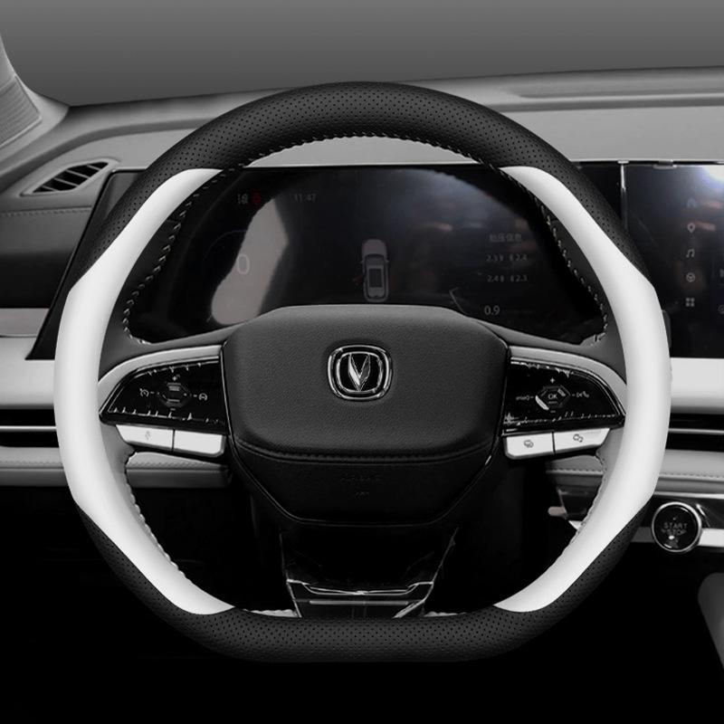 

Кожаная оплетка наппа на автомобильном руле, чехол для Changan Chana CS75 Plus EADO Plus 2018-2023 2024, защитное пальто для рук