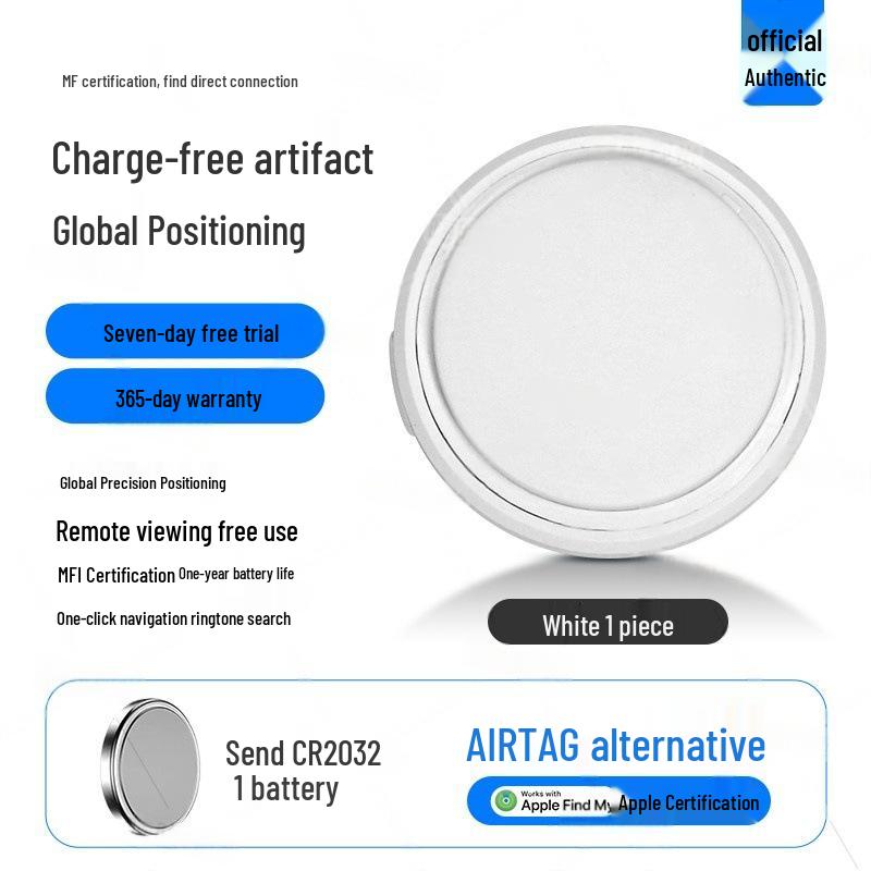 

Universal AirTag Pet Tracker for Apple Find My System білий