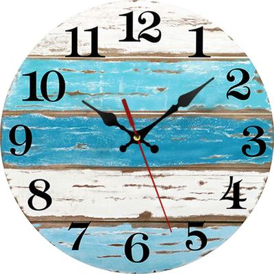 Stilvolle und leise Wanduhr in Strandblau für Ihre Küche – batteriebetrieben