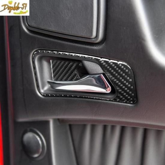 4Pcs Carbon Fiber Rear Door Handle Cover Trim Fit For Mercedes-Benz G-Class W463
