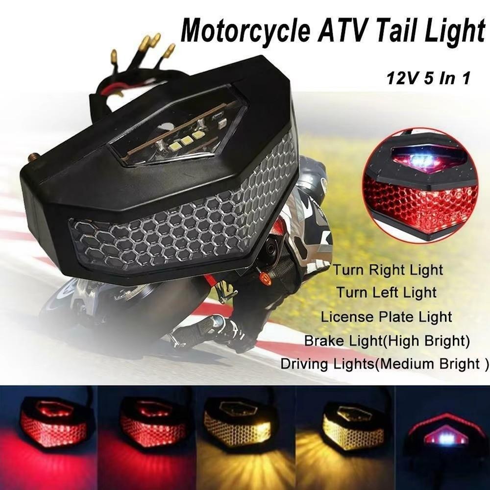 Waterproof Motorcycle LED Taillights 12V Rear Brake Stop Tail Lamp LED Rear Tail Light  Dirt Bike