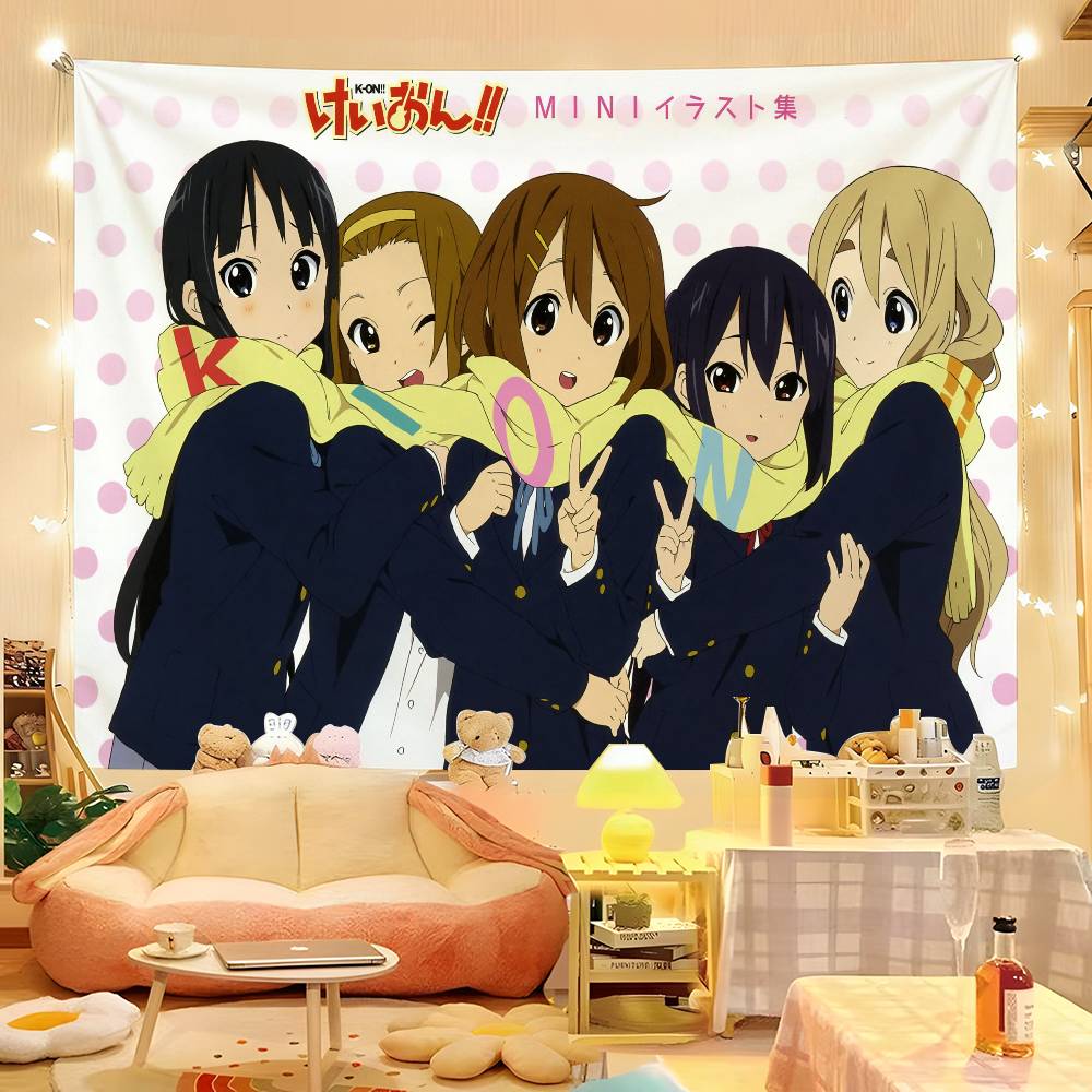 

1pc 2026 Hot Cute Anime KON Kawaii Tapestry Colorful Hippie Psychedelic Bedroom Dorm Decor Aesthetic 74x94cm(29x37in)
