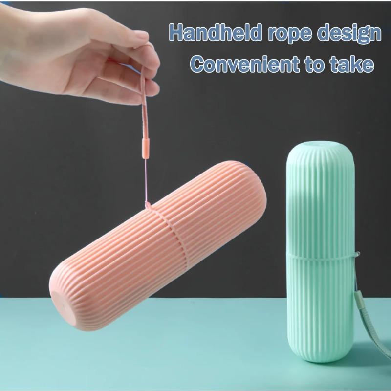1Pc Portable Toothbrush Cup Bathroom Toothpaste Holder Storage Case Box Organizer Travel Toiletries Storage Cup New Creative