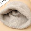 Autumn and winter hats Women's wool hats Big head circumference shows small face Baotou hat Fleece ear protectors Warm knitted hat