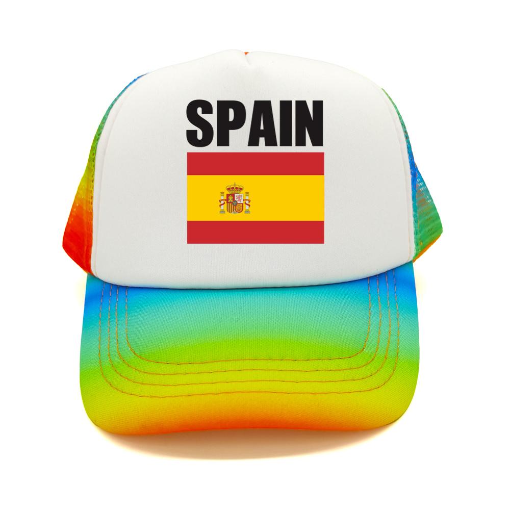 Flag Of Spain Baseball Cap For Women Unisex Country Proud Mesh Net Trucker Hats Summer Breathable Snapback Dad Gift Caps