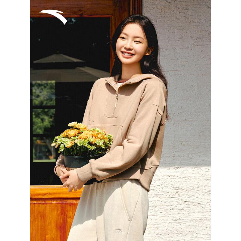 ANTA Women s Half-Zip Hooded Sweatshirt M