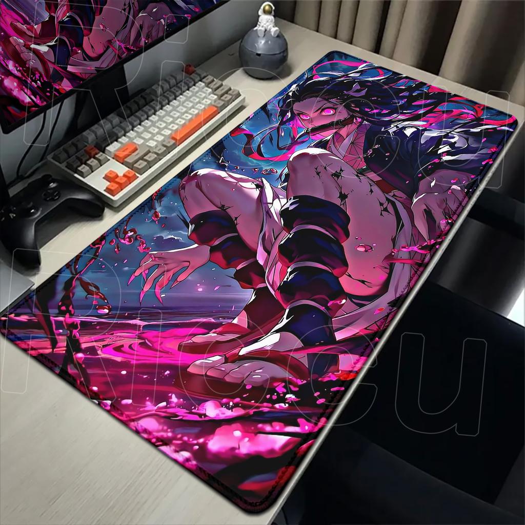 New Kawaii Girl Nezuko Kamado Mouse Pad Laptop Anime HD Print Gaming Keyboard Carpet Demon Slayer Mousepad PC Cute Game Desk Mat