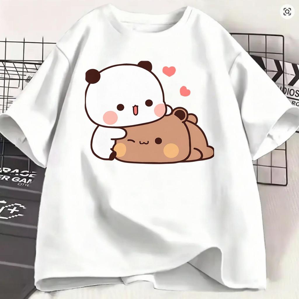 Dudu Bubu T Shirt For Unisex Cotton Vintage Tshirts Crew Neck Love Tee Shirt Short Sleeve Clothing Classic