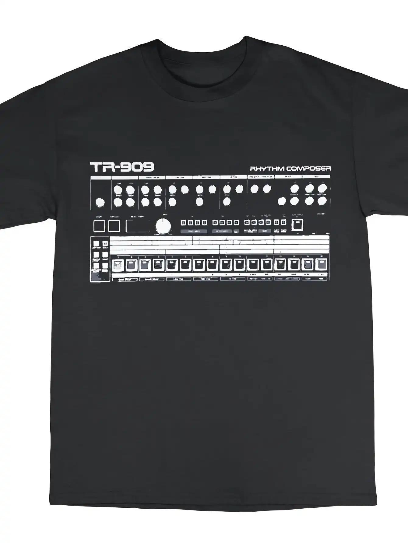 TR-909 Inspired T-Shirt Moog 808 303 Acid House_1 XXXXL