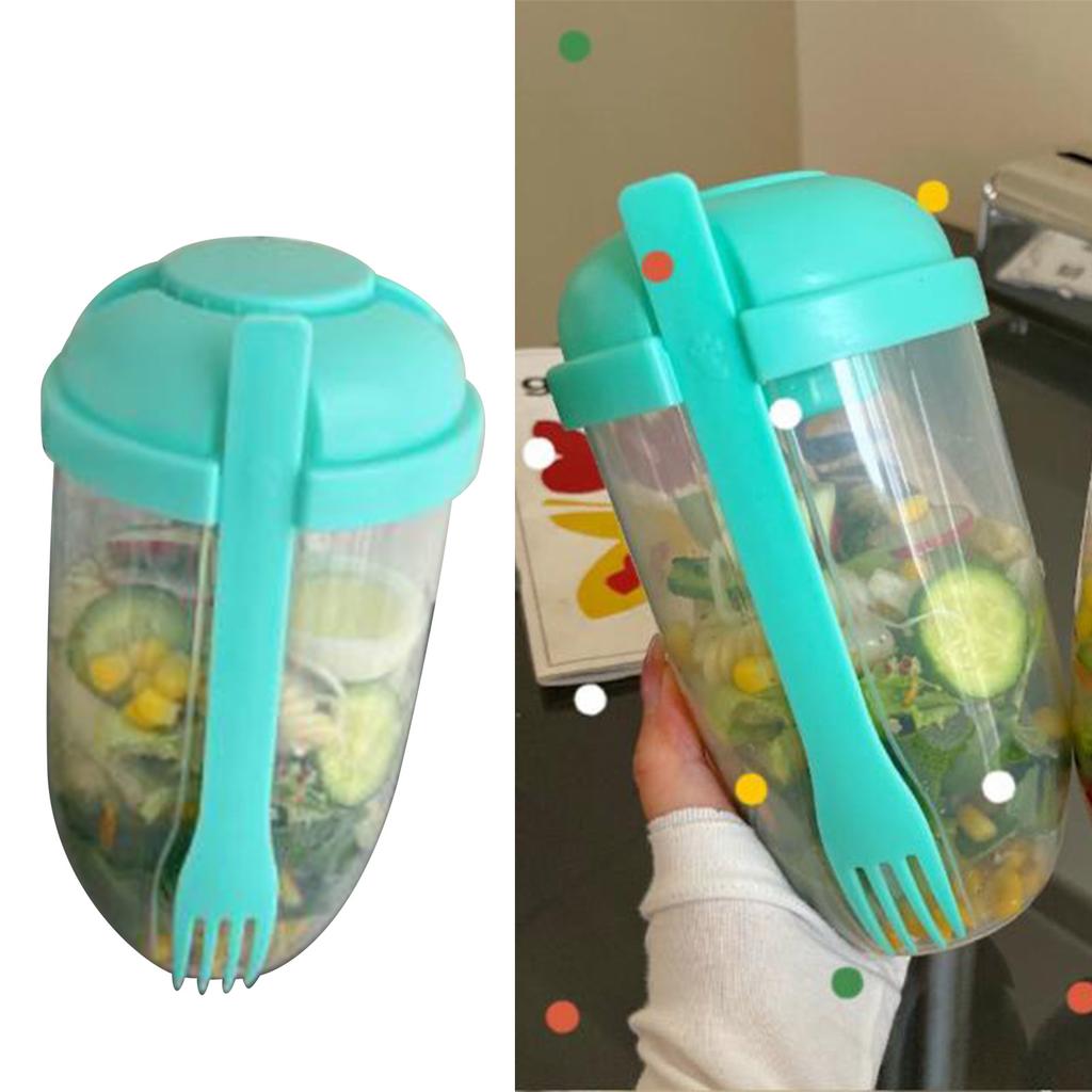 Tasse à Salade de Petit-Déjeuner aux Légumes Portable Saine Tasse Shaker à Salade avec Couvercle et Fourchette