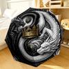 Yin-yang Dragons Moon Umbrella 8-Frame for Travel, camping, Casual Lightweight Portable Umbrella, Essential for every family Holidays Gift